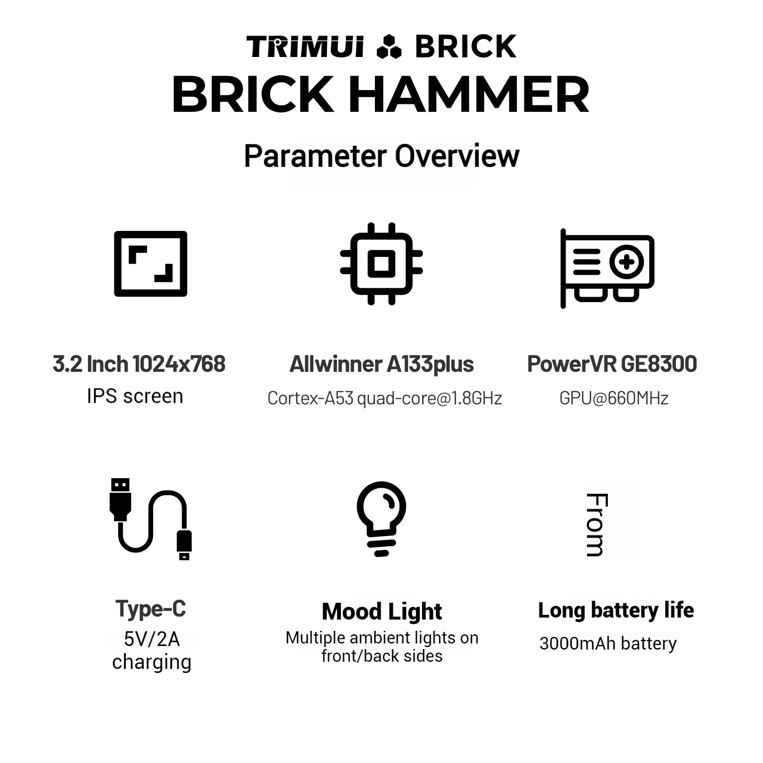 TRIMUI Brick Hammer Całkowicie – Gaming Console All recenzja i cena